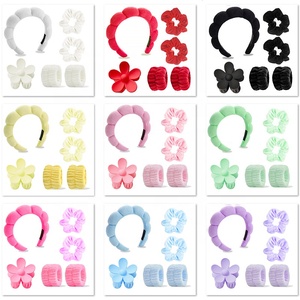 工場6個スパ洗顔メイクヘアバンドツイストバブル洗顔ヘアバンド女性用6個化粧スパヘッドバンドセット - Product Image 4
