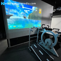 Système de jeu interactif sur tapis roulant Rotation à 360 degrés vr Simulateur de marche Jeu de plate-forme de fitness Machine de réalité virtuelle 9d AR