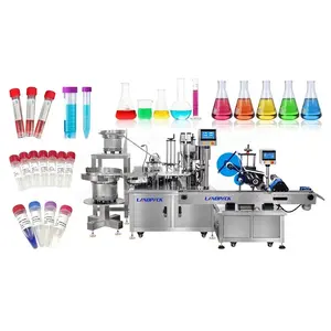 Monoblock Rotary Small Volume Liquid Blood Reagent Bottle Tube Filling Capping Machine