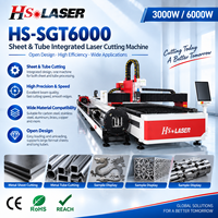 3000W 6000W Hochleistungs-Platten- und Rohrlaserschneidemaschine mit Hoher Geschwindigkeit für Edelstahl- und Kohlenstoffstahlschneiden