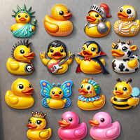 Aimant de réfrigérateur personnalisé en résine, sûr et fiable, autocollant magnétique animal, décoration DIY, accessoires aimantés pour réfrigérateur en forme de canard