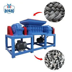 China Hot Sell Band Plastic Metalen Shredder Rubber Band Dubbele As Band Shredder Machine