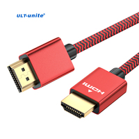 Câble HDMI2.0 ULT-unite 1M/1.5M 2M 3M Rouge Argent Gris 4K 60Hz Câble HDMI Mâle-Mâle Câble HDMI 4k pour Ordinateurs