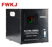 Régulateur de tension AC monophasé entièrement automatique à faible puissance 5KVA en cuivre SVC 50Hz noir