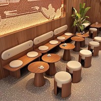Internet Celebrity Modern Cafe Booth Sofa pour Dessert Cake Shop Book Bar Thème Metal Rest Area Long Bench for Modern Milk Tea