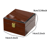 Boîte à montres en bois laqué rouge, boîte cadeau en bois pour ranger les montres et les accessoires, boîte à montres premium en bois