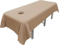 Ensemble de linge de maison et housse de table de massage pour spa de beauté comprenant un drap housse et un couvre-visage avec trou pour une utilisation spa de beauté