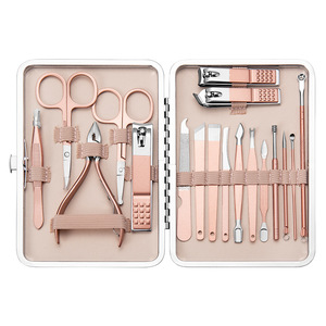 Set de Manicura y Pedicura de 4/7/10/12/16/18 en 1 con Logotipo Personalizado, Cortaúñas de Acero Inoxidable, Herramientas para Uñas con Estuche de Cuero - Product Image 5