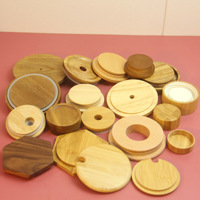 Pot de conservation en verre avec couvercle en bois, bouteille en céramique avec couvercle en bambou et pot à bougie pour fête, couvercle en bois hermétique