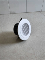 Diffuseur d'air en plastique ABS de 75 mm, sortie d'air pour système HVAC, design contemporain, réglable, blanc, installation facile, entrepôt, atelier