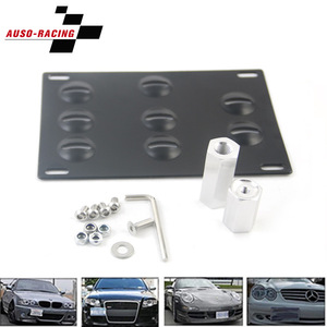 Marco de matrícula con gancho de remolque de aluminio, 177 mm, negro, universal, para modificación de automóviles - Product Image 5