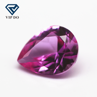 3*5mm-10*14mm taille de poire à facettes 2 # pierres précieuses en vrac en corindon rose en forme de poire 2 # pierres précieuses en corindon rose saphir