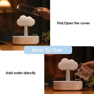Home 7 Color Lights Raindrop aroma diffuser electric rain humidifiers