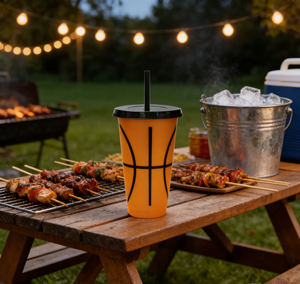 Vaso de Plástico Reutilizable con Tapa para Bebidas Frías, Regalo para Fanáticos del Baloncesto, Recuerdo de Fiesta Deportiva, Gran Capacidad - Product Image 3