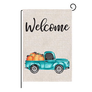 High Quality Blank Sublimation Printing 30x45cm Double Sided Custom Garden Flag 12x18 Inch Yard Lawn Flag With Pole Holder