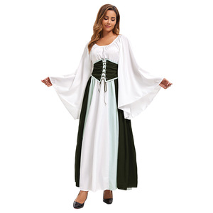 Vestido Largo de Princesa Medieval Renacentista para Mujer, Estilo Corsé con Hombros Descubiertos, Disfraz para Representaciones Escénicas, Vestido para Adultos - Product Image 2