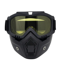 Lunettes de protection Yakeda pour moto, masque intégral détachable, lunettes tactiques, masques de crâne pour casque
