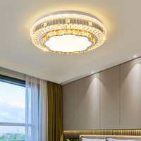 Plafonnier LED rond en cristal pour chambre principale, chambre moderne et simple, balcon, vente directe usine, lampe de chambre 2026