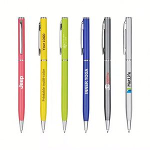 Retractable Metal Ballpoint Office School Promotional Rolling Ball <b>Pens</b> With Custom Logo Multi-Color Black Ink - Product Image 3
