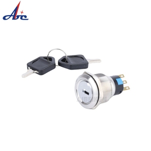 22MM ON-OFF-ON <span class=keywords><strong>3</strong></span> <span class=keywords><strong>positions</strong></span> auto-verrouillage/momentané en acier inoxydable interrupteur rotatif <span class=keywords><strong>à</strong></span> <span class=keywords><strong>clé</strong></span> en métal interrupteur de verrouillage <span class=keywords><strong>à</strong></span> <span class=keywords><strong>clé</strong></span> électrique - Product Image 5