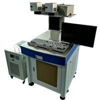 Machine de gravure laser pour clavier d'ordinateur blanc, machine de marquage UV à double tête pour touches translucides colorées