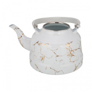 Ấm trà men sứ cổ điển Trung Đông, tay cầm thép không gỉ, đánh bóng gương, logo tùy chỉnh, nhiều kích cỡ - Product Image 3