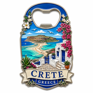 Vente en gros uniquement - Ouvre-bouteille magnétique en acier inoxydable <span class=keywords><strong>Crete</strong></span> avec logo personnalisé pour réfrigérateur - Product Image 2