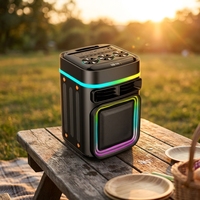 Altavoz Inalámbrico Cuadrado ABS-8109, Portátil, RGB Estéreo, Logotipo Personalizado de Fábrica, Entrega en 7 Días, Nombre BT Personalizado, 2026 Elite, Venta al Por Mayor