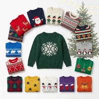 150+ Stile Weihnachtspullover für Kinder Winter Warmer Atmungsaktiver Viskose-Polyester Jacquard-Strick Pullover Langarm Cartoon
