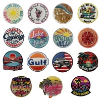 Patch brodé thermocollant Lake Babe Circle, Patch Gulf Beach Babe pour casquette de camionneur