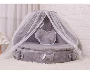 Schattige Prinses Huisdier <span class=keywords><strong>Bed</strong></span> Kat Sofa Zachte Pluche Kleine Hond Kussen <span class=keywords><strong>Bed</strong></span> Kitten Puppy Ronde Bedden
