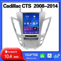 Autoradio Android 15 avec écran tactile 10,4 pouces pour Cadillac CTS 2008-2014, CarPlay, navigation GPS, radio de voiture, DSP, lecteur multimédia de voiture