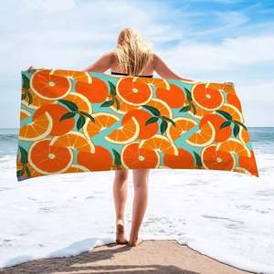 Serviette de plage en microfibre à séchage rapide, douce, sans peluches, imprimée réactif, idéale pour les vacances et la natation – Vente en gros - Product Image 5