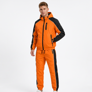 Ensemble coupe-vent personnalisé OEM deux pièces : veste zippée imperméable et pantalon – Survêtement coupe-vent d'hiver - Product Image 2