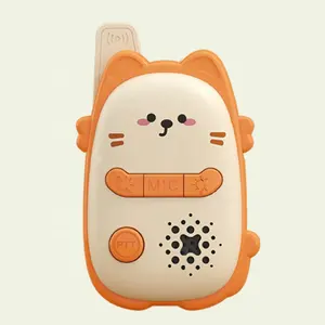 2pcs צעצוע רדיו חתול חמוד צעצוע מכשיר טלפון נייד טלק פולקי טלפון נייד לטווח ארוך אלחוטי ויסקי צעצוע לילדים