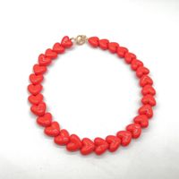 Pastel Y2K Multi Couleurs Bonbons Acrylique Coeur Forme Perles Toggle Chan Collier Ras Du Cou Personnaliser Sac Chaîne Charme Fermoir En Métal
