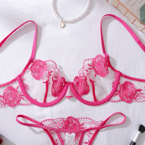 High Quality Fashion French New Flower Embroidery Comfortable Breathable Body Shaping Thin <b>Sexy</b> Lingerie Separates <b>Set</b> - Product Image 6