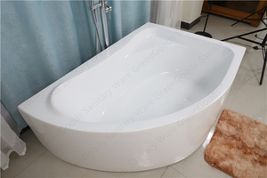 <span class=keywords><strong>Vasca</strong></span> da <span class=keywords><strong>Bagno</strong></span> in Acrilico da 1400mm, Semicircolare, per Interni, con Getti Idromassaggio e Rubinetto - Product Image 2