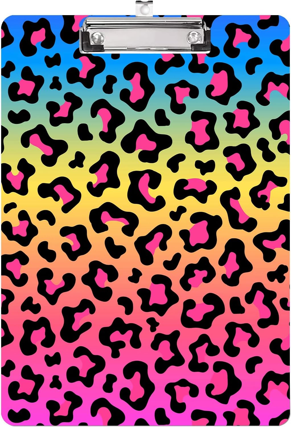 Colorful neon leopard print