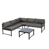 Ensemble de meubles de jardin d'extérieur en aluminium imperméable Uplion, ensemble de canapé d'angle et de table pour hôtel