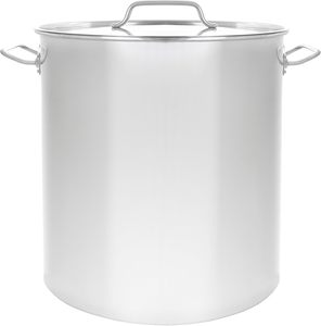 100L <b>Large</b> Silver Stainless Steel Eco-Friendly Soup Stock <b>Pot</b> Heavy-duty Gas Induction Ready Dishwasher Safe <b>Pot</b> - Product Image 1