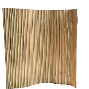 Pannello di recinzione in bambù nero naturale carbonizzato di sicurezza di design personalizzato per pannello di salice da cantiere/ostacolo di salice