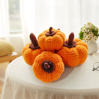 Cadeau d'Halloween : Poupée citrouille en coton au crochet, coussin décoratif pour la maison, intérieur/extérieur, 7cm 10cm