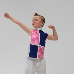 Camiseta sin mangas de fábrica Trajes de baile rosa <span class=keywords><strong>brillante</strong></span> y <span class=keywords><strong>blanco</strong></span> - Product Image 1