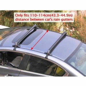 <span class=keywords><strong>Porte</strong></span>-bagages universel en alliage d'aluminium pour toit avec serrures <span class=keywords><strong>antivol</strong></span> et barres transversales, capacité 100 kg - Product Image 2