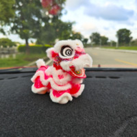 Ornement de voiture en vente chaude, ornement traditionnel de danse du lion chinois