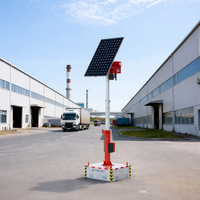 Tour d'éclairage solaire mobile LED en stock, conception modulaire, batterie LiFePO4 200AH, IP65, utilisation au sol pour aéroports