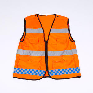 構造制服ワーク反射服視認性反射安全ベストジャケットセキュリティベストロゴ付き - Product Image 1