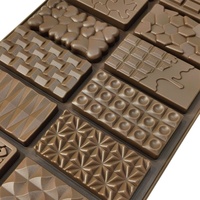 Moule en silicone rectangulaire 12 cavités pour chocolat, style Dubaï, best-seller transfrontalier, facile à démouler, résistant aux hautes températures, pour gâteaux
