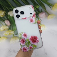 Funda Impermeable para Teléfono Móvil para X 13 14 15 16 17 Pro Max, Funda con Flores para Iphone 17, Samsung A03 A36 S26 Ultra A55 A04E